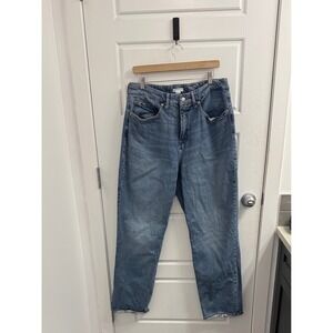 Good American Good 90s Mid Rise Baggy Jeans Blue Medium Wash Size 10